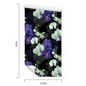 Tapeta Do Salonu Orchidea Storczyk Przyroda Kwiaty - obrazek 3