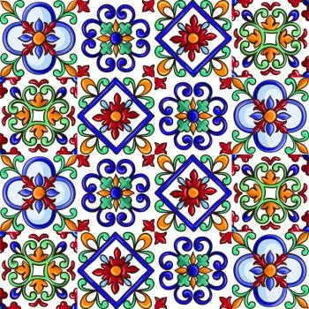 Tapeta Do Kuchni, Jadalni Kolorowa Mozaika, Wzory - obrazek 2