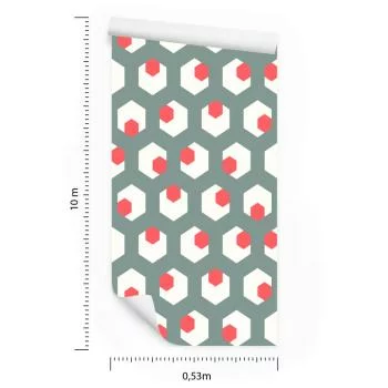 Tapeta Figury Geometryczne W Stylu Retro - obrazek 3