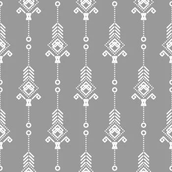 Tapeta Artystyczny Biały Wzór W Stylu Retro - obrazek 2
