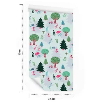 Tapeta Rośliny, Zieleń, Drzewa Pokój Dziecięcy - obrazek 3