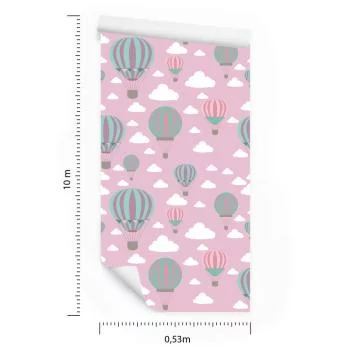 Tapeta Kolorowe Balony W Chmurach - obrazek 3