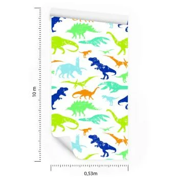 Tapeta Kolorowe Dinozaury, Pokój Dziecięcy - obrazek 3