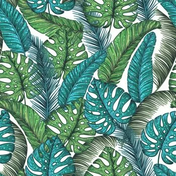 Tapeta Liście Monstera Dżungla - obrazek 2