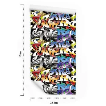 Tapeta Graffiti W Wielu Kolorach - obrazek 3