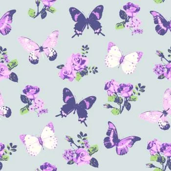 Tapeta W Motyle, Róże, Kwiaty, Natura, Do Salonu - obrazek 2
