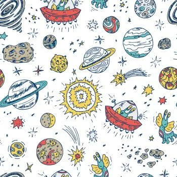 Tapeta Planety Gwiazdy I Ufo - obrazek 2