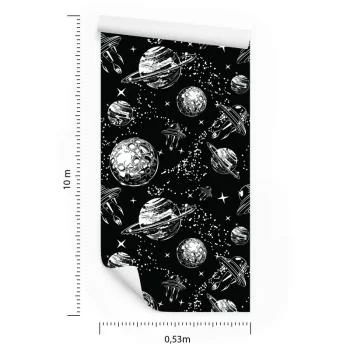 Tapeta Statki Kosmiczne Pośród Planet - obrazek 3