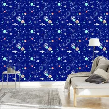 Tapeta Do Pokoju Chłopca Planety Kosmos Gwiazdy