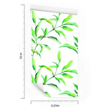 Tapeta Wiosenne Liście Akwarela - obrazek 3