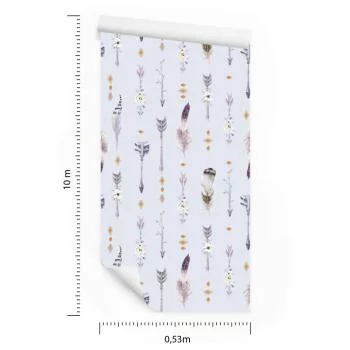 Tapeta Pióra W Stylu Boho - obrazek 3