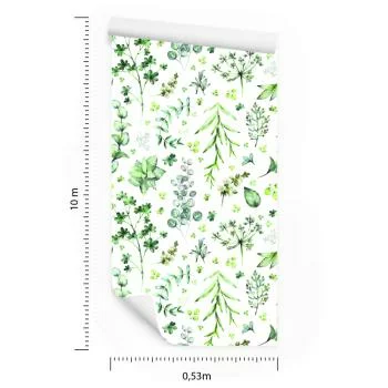 Tapeta Liście I Kwiaty Polne - obrazek 3