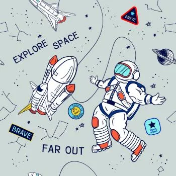 Tapeta Kosmiczny Spacer Astronauty - obrazek 2