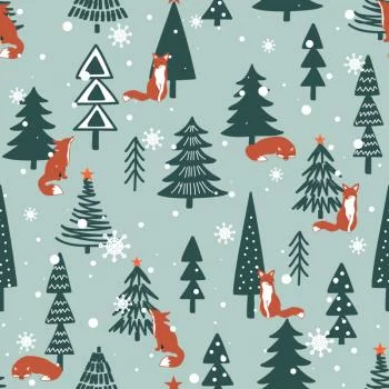 Tapeta Śpiące Lisy W Zimowym Lesie - obrazek 2