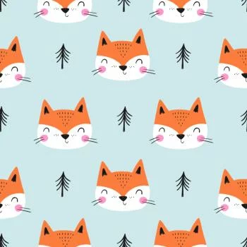 Tapeta Uśmiechnięte Liski Wśród Drzew - obrazek 2