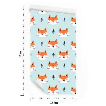 Tapeta Uśmiechnięte Liski Wśród Drzew - obrazek 3