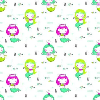 Tapeta Kolorowe Syrenki - obrazek 2