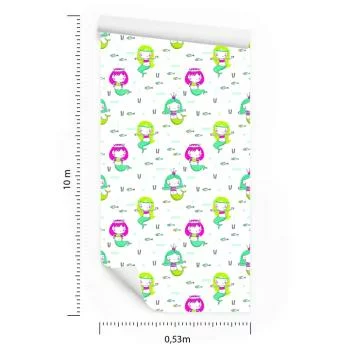 Tapeta Kolorowe Syrenki - obrazek 3