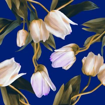 Tapeta Malowane Wiosenne Tulipany - obrazek 2