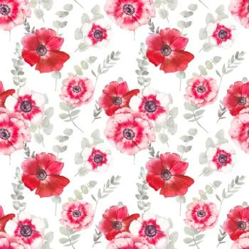 Tapeta Maki Z Liśćmi Vintage - obrazek 2