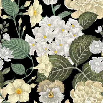 Tapeta Kwiaty Ogrodowe Z Liśćmi - obrazek 2