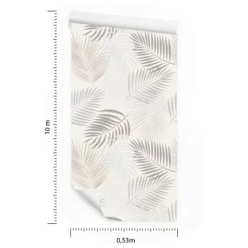 Tapeta Szare Liście Boho - obrazek 3