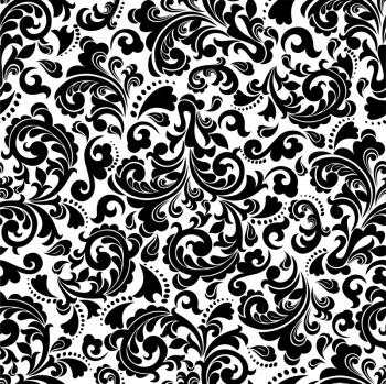Tapeta Klasyczne Czarno-Białe Ornamenty - obrazek 2