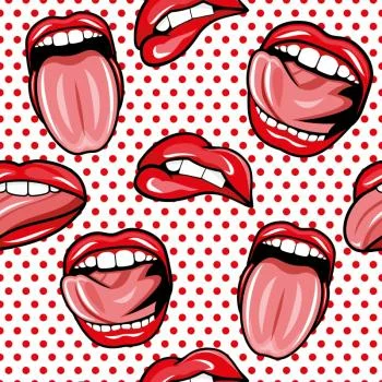 Tapeta Usta W Stylu Pop-Art - obrazek 2