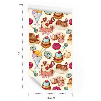 Tapeta Słodycze W Stylu Vintage - obrazek 3