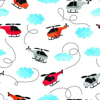 Tapeta Kolorowe Malowane Helikoptery - obrazek 2