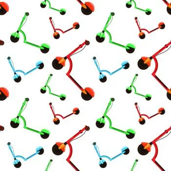 Tapeta Kolorowe Elektryczne Hulajnogi - obrazek 2