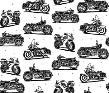 Tapeta Czarno-Białe Motocykle - obrazek 2