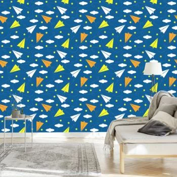 Tapeta Kolorowe Papierowe Samoloty