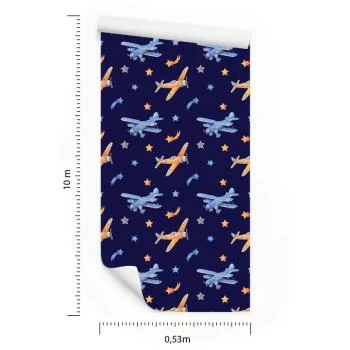 Tapeta Samoloty Retro Z Gwiazdkami - obrazek 3