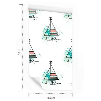 Tapeta Minimalistyczne Żaglówki - obrazek 3