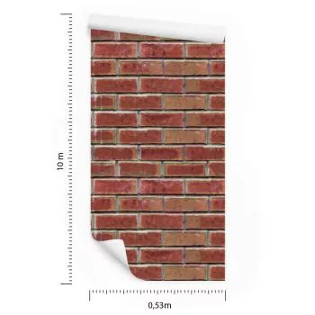 Tapeta Do Salonu Ceglana Ściana Cegły Efekt 3D - obrazek 3