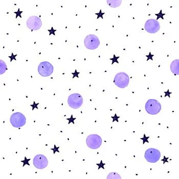 Tapeta Dla Dzieci - Fioletowe Groszki Malowane Akwarelą - obrazek 2
