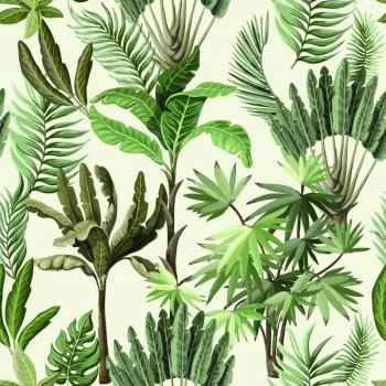 Tapeta Liście Egzotyczne Vintage - obrazek 2