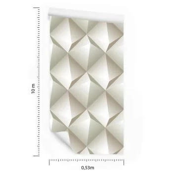 Tapeta Modernistyczny Wzór Geometryczny - Efekt 3D - obrazek 3