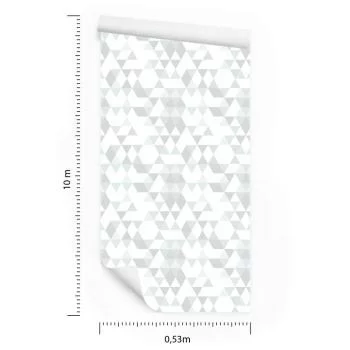 Tapeta Geometryczna - Kolorowe Trójkąty - obrazek 3
