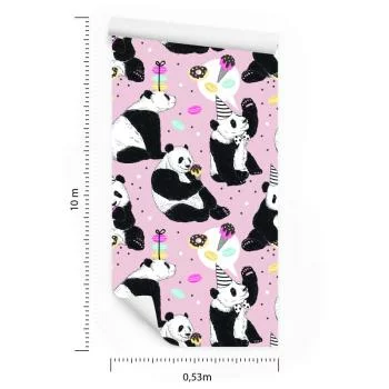 Tapeta Dla Dzieci - Panda I Słodycze - obrazek 3