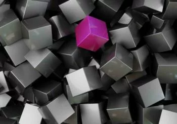 Fototapeta 3D różowa kostka - obrazek 2