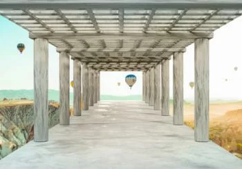 Fototapeta 3D - tunel z balonami - obrazek 2