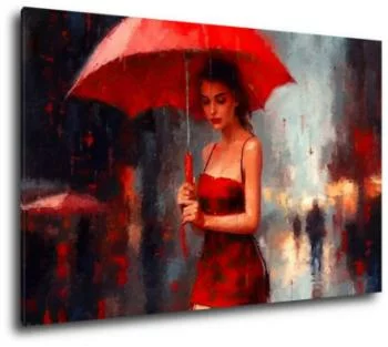 Obraz dziewczyna pod parasolem - obrazek 2