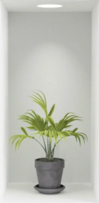 Naklejka na ścianę 3D do kuchni - kwiat we wnęce XXVII