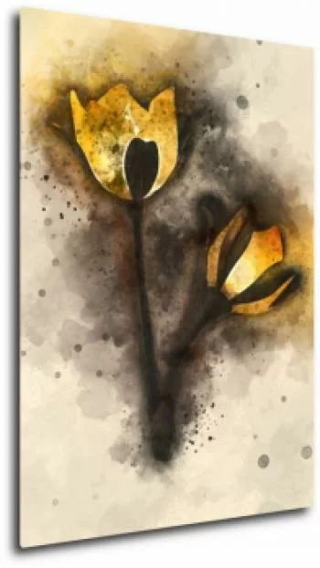 Obraz para żółtych tulipanów