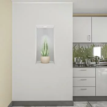 Naklejka na ścianę 3D do kuchni - kwiat we wnęce XXII - obrazek 2