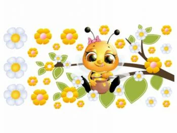Naklejka na ścianę dla dzieci - pszczółka