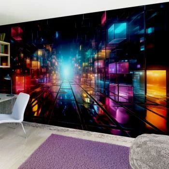 Fototapeta 3D - neonowe kolorowe światła