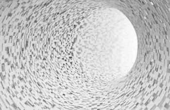 Fototapeta 3D - pixelowy tunel